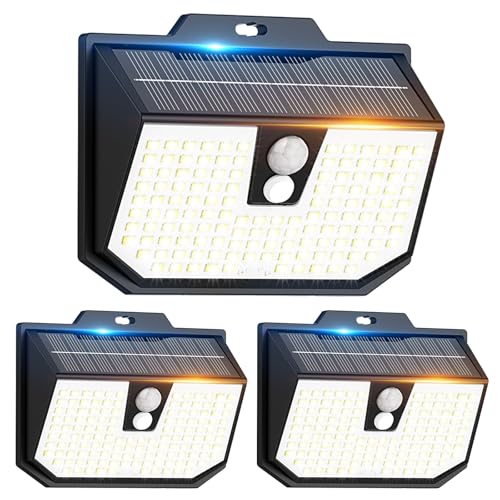 Solar Motion Sensor Lights Outdoor Garden