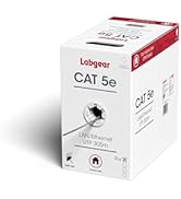 Labgear Cat 5e Ethernet Cable 305m, 100% Pure Copper, Outdoor Internet Cable, 23AWG UTP 305m, Wea...