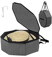 Multiple views of a grey cushioned neck hammock device showing installation and usage positions. Device features adjustable straps and padded support surface.