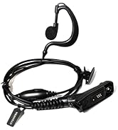 HYSHIKRA D Shape Earpiece with Mic Multi Pin Headset Compatible with Motorola DP3400 DP4400 DP480...