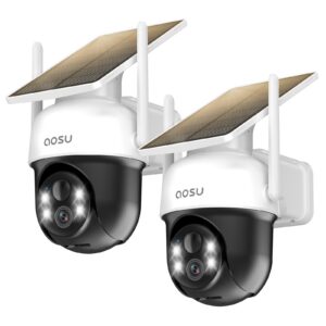 aosu 2PACK Solar Security Camera Outdoor Wireless