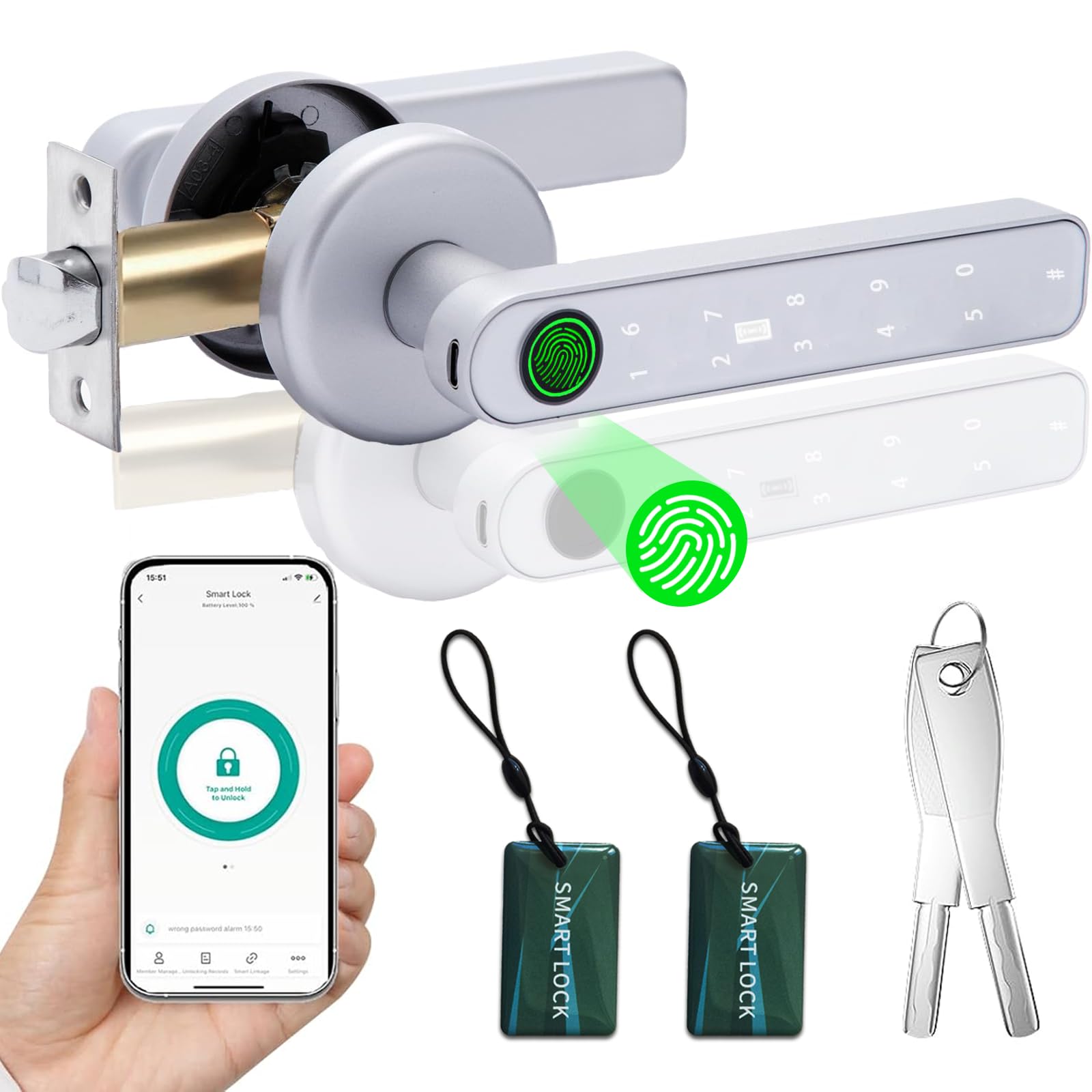 Fingerprint Smart Door Lock 5 in 1