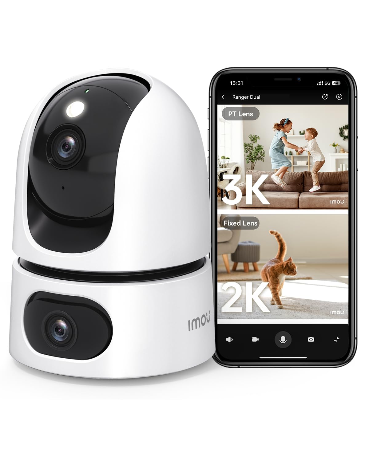 Imou 2-in-1 3K Indoor Security Camera Dual-Lens