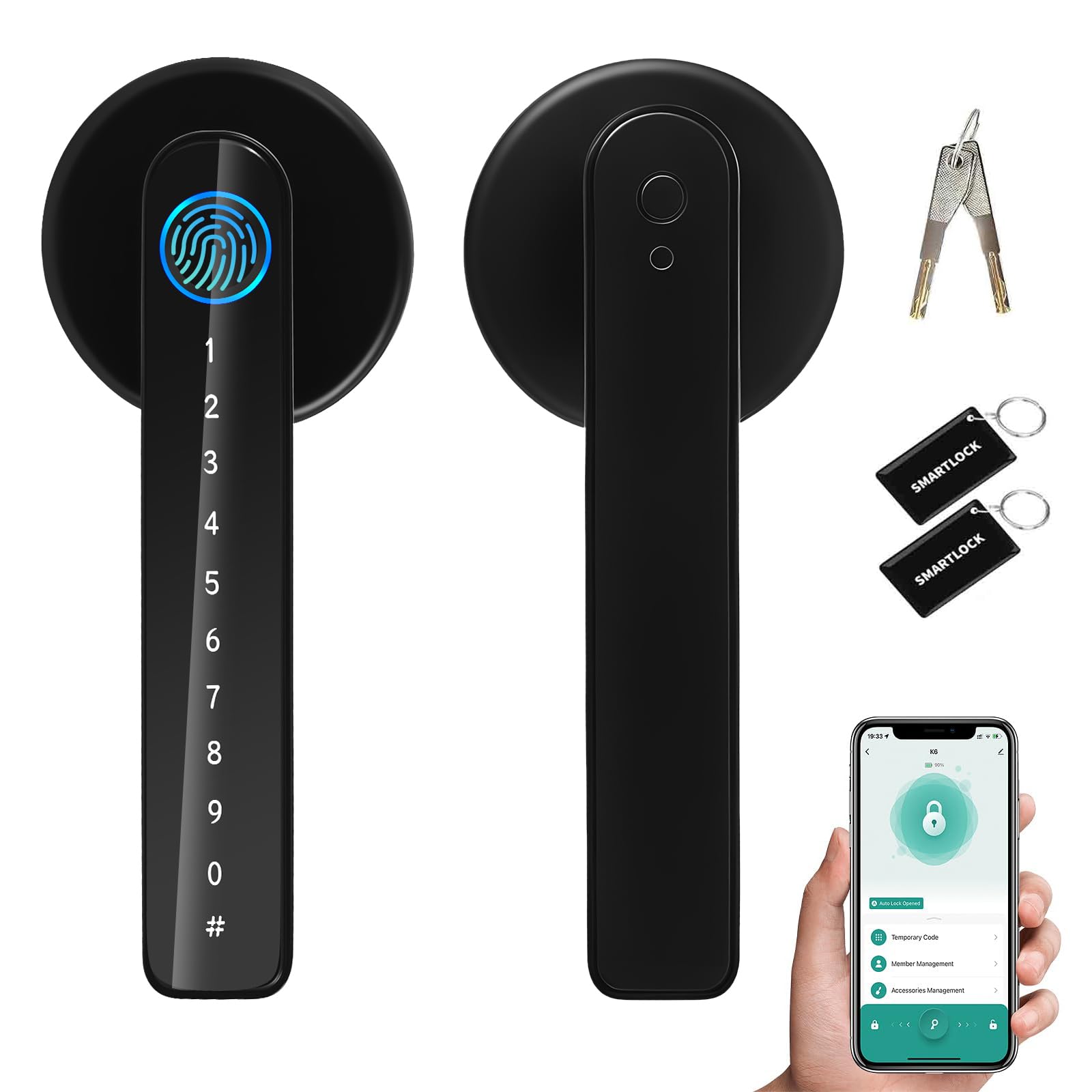Smart Door Lock - 5 in 1 Fingerprint Door Lock