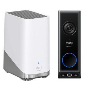 eufy Security Video Doorbell E340 Dual Cameras with HomeBase 3，Delivery Guard 2K Full HD Wireless Video Doorbell Camera