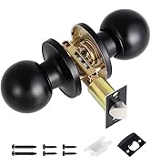 Faankiton Privacy Keyless Lock Set Stainless Steel Interior Door Knobs, Privacy Door Knob with Lo...
