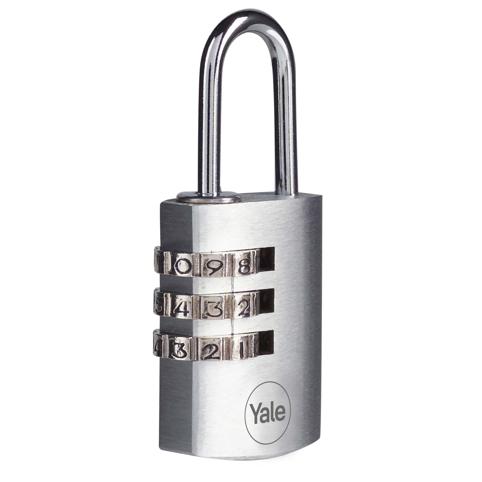 Yale - Y151B/22/120/1 Standard Security 22mm Brass 3 Digit Combination Padlock