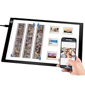 Slide Viewer Light Box for 35mm Slides & Film Negatives, A4 Ultra-Thin LED Light Pad for Scanning...
