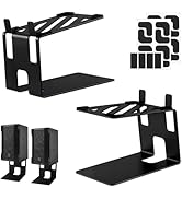 Faankiton Desktop Speaker Stands, Thickened Desk Audio Stands, Support up to 20kg Each, Carbon St...