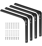 Faankiton 4 Pieces Shelf Brackets, Load Capacity 70kg, Wall Corner Brace Angle Shelving Shelf Bra...