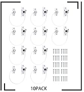 Set of 8 white window security cables with metal mounting plates. Each cable connects two screw-mounted brackets. Includes installation screws. Designed for childproofing windows.