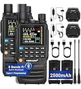 TIDRADIO TD-H3 Ham Radio,APP/Web Bluetooth Programming, 8-Band-Air Band, Freq Copy, DTMF, NOAA We...