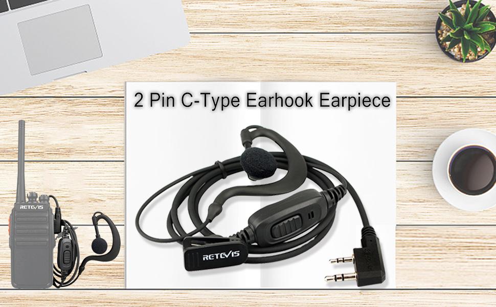 Retevis walkie talkie earpiece two way radio headset