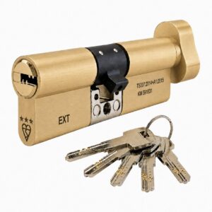 IRONWORX® Spectre Brass 35mm (Turn) / 35mm (Key) (70mm) Maximum-Security Police Approved TS007 BSI 3 Star Euro Cylinder Door Lock with Escape Thumb Turn Function