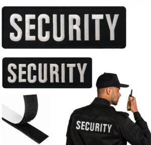 Embroidered Security Patch | Security Patches for Vest Jacket and Shirt | Security Police Patch for Security Guard Equipment | Hook and Loop for Security Vest