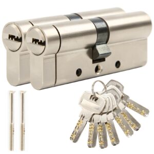 SEPOX 70mm(35/35) 2 Pack Anti-Snap Euro Door Lock Cylinder