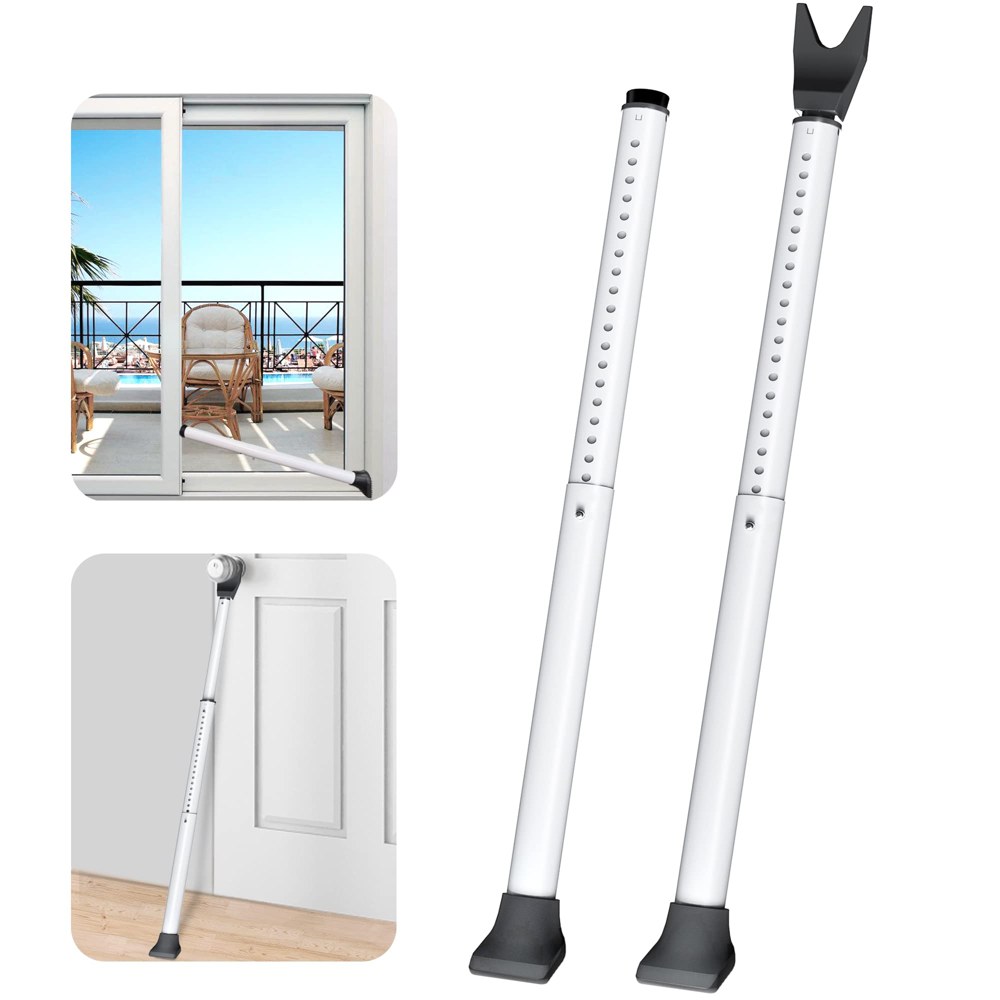 AceMining Upgraded Door Security Bar & Sliding Patio Door Security Bar