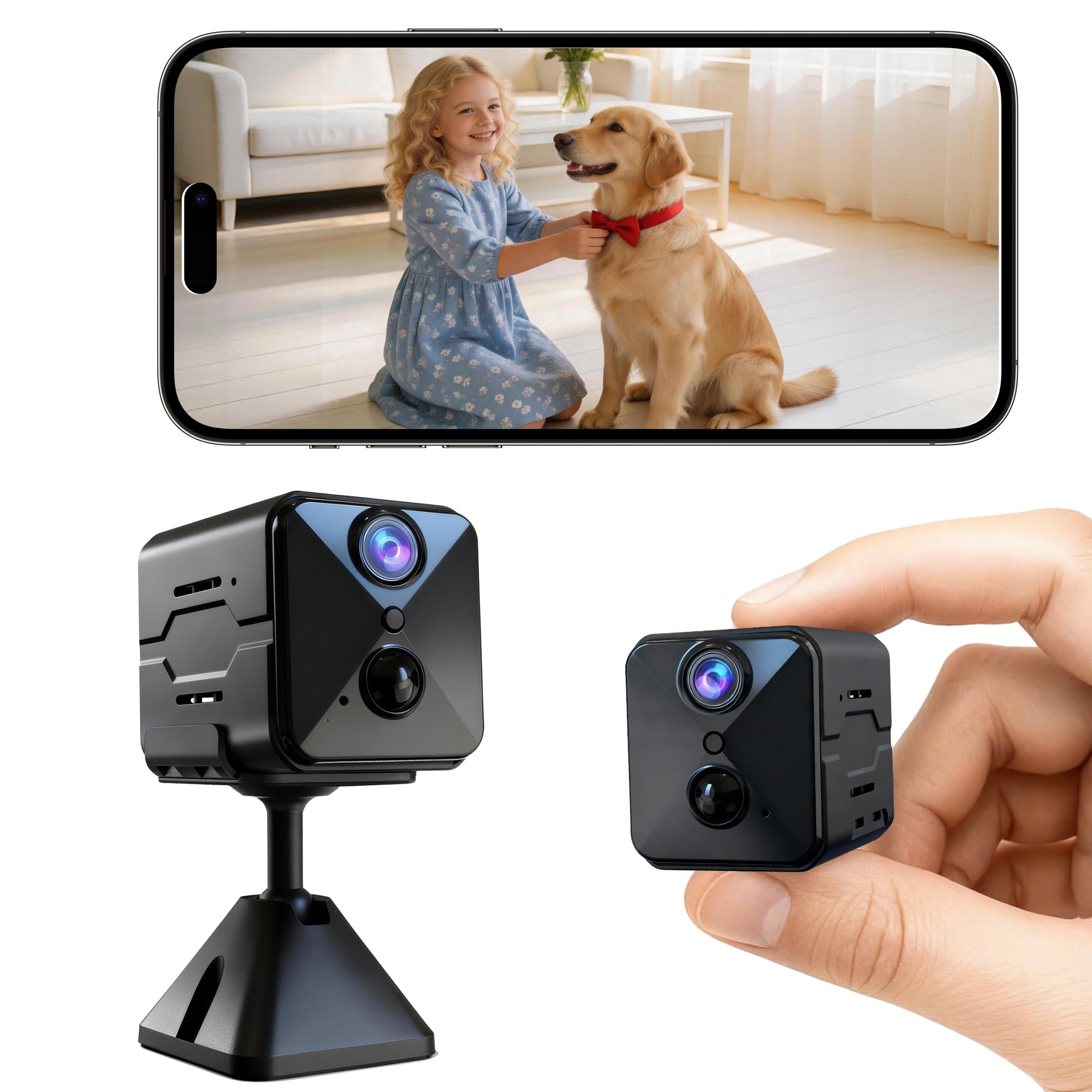 javiscam Fully Upgraded 4K Hidden Camera Mini Spy Camera