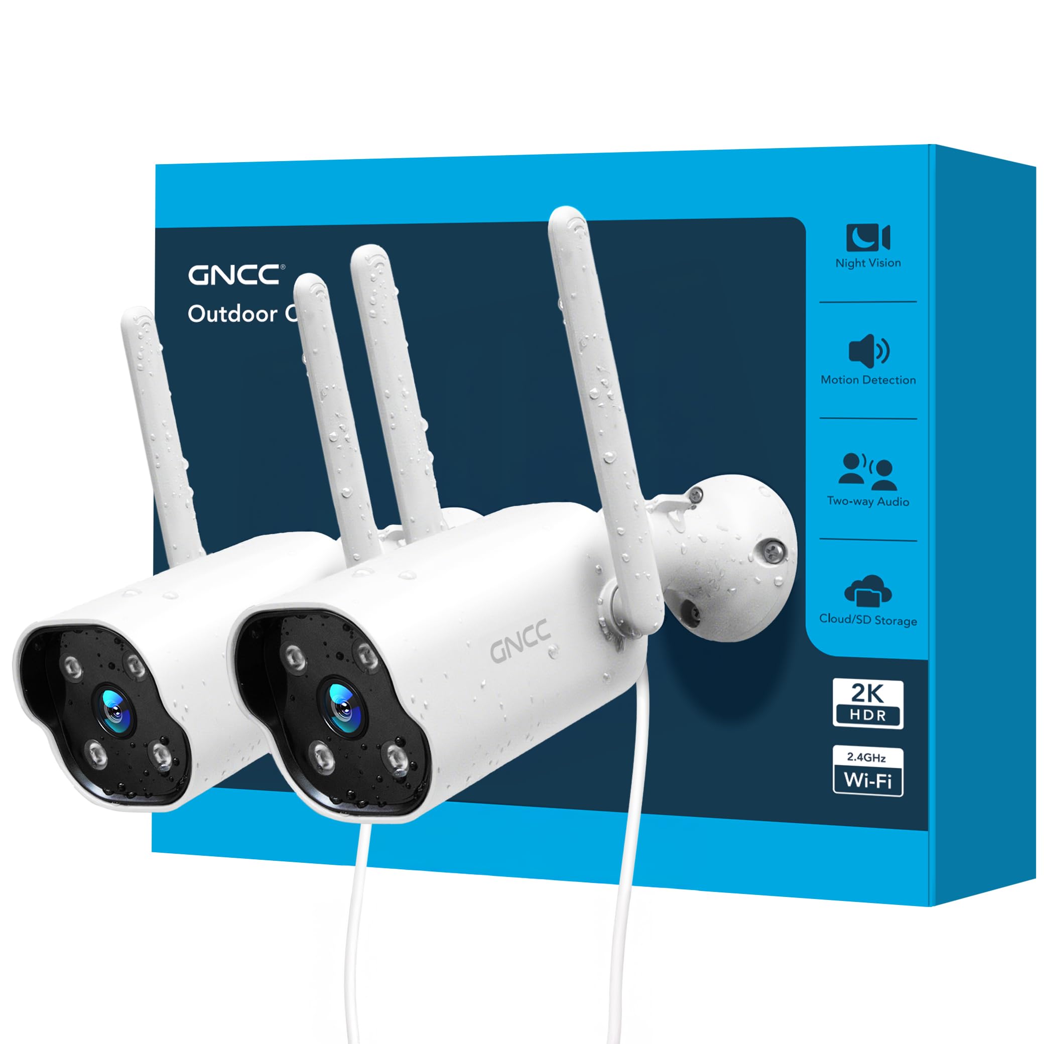 GNCC 2-Pack Security Camera Outdoor