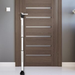 HOMGEN Adjustable Security Bar Door Brace 3-Stage Adjustable (84cm-113cm) Door Security Bar Security Door Brace Home Security Non Slip Door Brace Anti-Theft Patio Door Security Locks for Doors etc