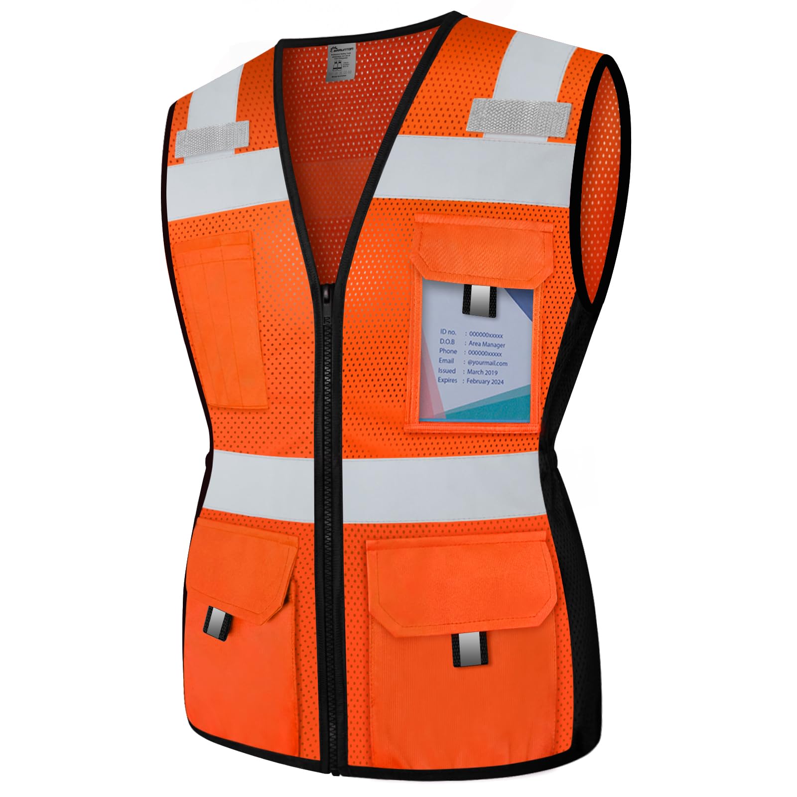 Hi Vis Safety Vest for Women - 11 Pockets