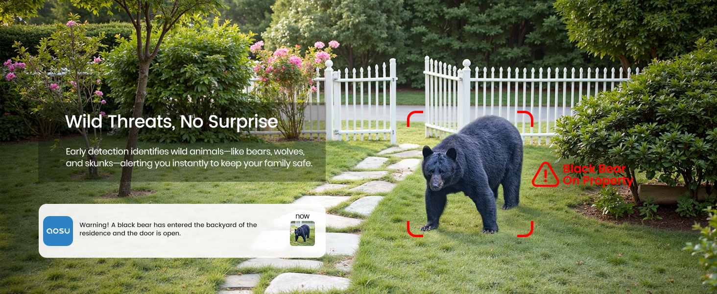 Outdoor scene showing yard or garden space with white picket fence visible in background.