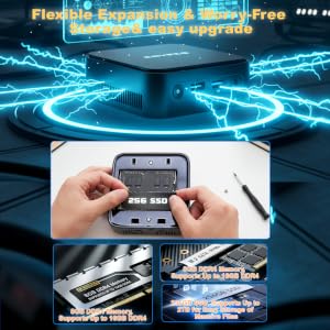 Series of tech-themed images with blue digital effects showing electronic device interfaces and connections with glowing circuit-style graphics.