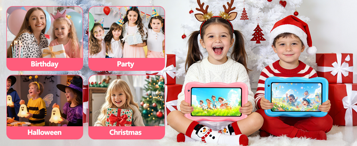 Series of seasonal themed images arranged in a horizontal banner format, showing various holiday and celebration scenes.