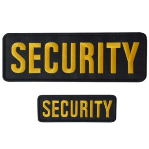 Security Embroidered Patches Hook and Loop
