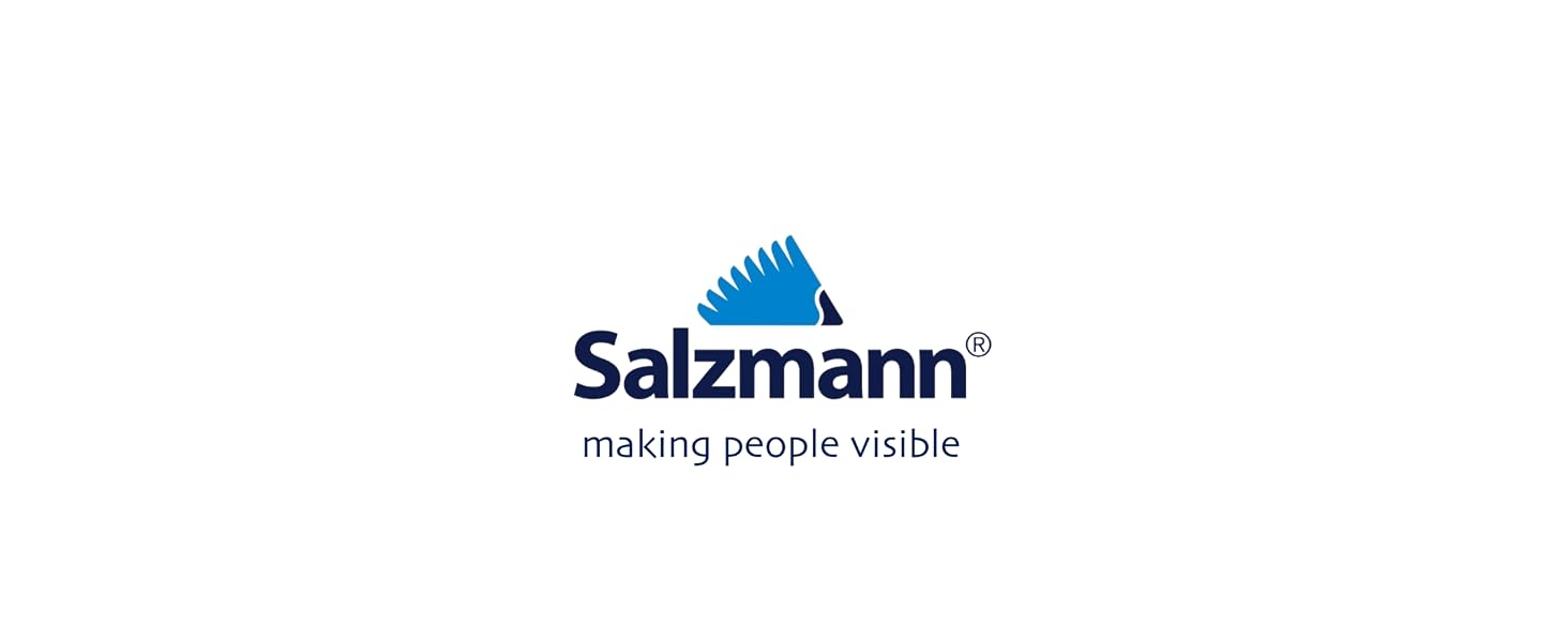 Salzmann logo featuring a blue triangle shape above the company name. Tagline reads 'making people visible' beneath the logo.