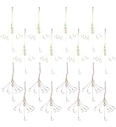 Collection of thin black necklace cords with different colored pendant clips. Circular inset shows hand demonstrating clip mechanism.