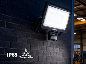 Text reads 'Precision Sensing'. Series of dark interior scenes showing motion detection and lighting activation in different room settings with spotlights and sensors.