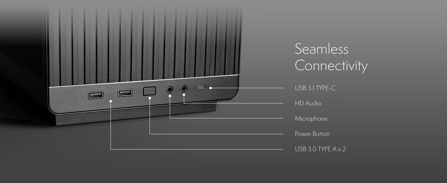 Text reads 'Seamless Connectivity' and 'DIY' and '802.11ac'. Gray router or networking device shown with multiple vertical antenna elements and connectivity specifications labeled.