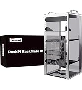 GeeekPi DeskPi RackMate T0 Plus, 10 Inch 4U Server Cabinet, 260mm Depth Mini Rack with Rack Shelf...