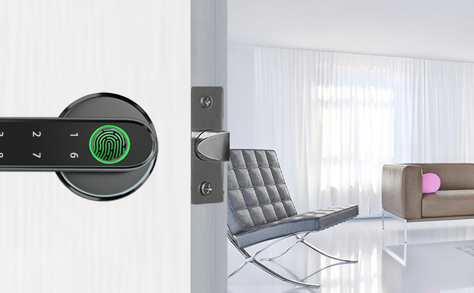 the fingerprint sensor on the door