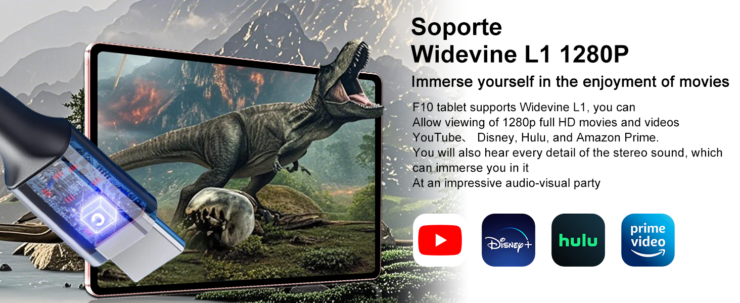 Tablet display specifications: 10.1HD+IPS screen, 1280*800 resolution, 16:10 aspect ratio. Image shows tablet with whale breaching ocean surface on screen.