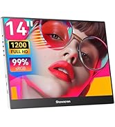 Showscren 14inch Portable Monitor, 1920x1200P Display, 60hz,99% sRGB,mini HDMI USB-C(Type-C) Moni...