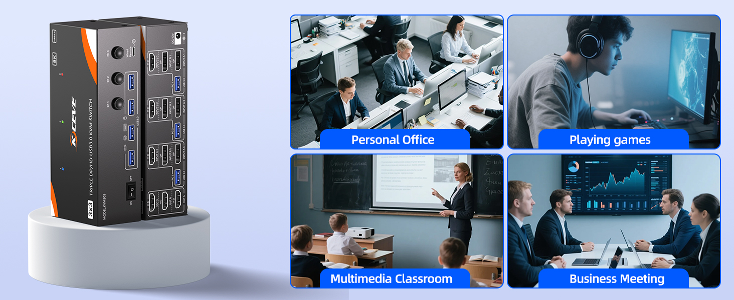 Desktop computer setup showing video conferencing capabilities with multiple screens displaying remote meeting participants.