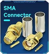 Superbat Connector SMA Kit 50ohm SMA Male Female Crimped Welding Cable Connector Co...