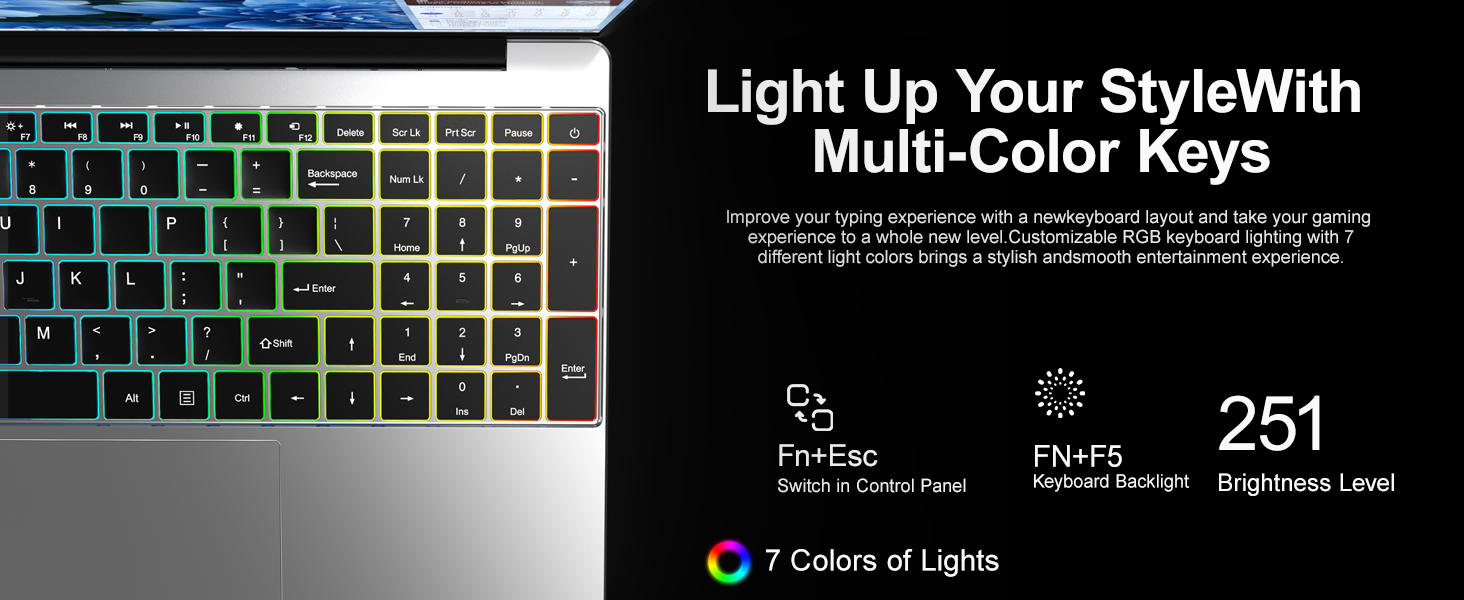 Text reads: 'Every Port You Need, Everything You Connect'. Laptop showing multiple ports with blue tech-related icons below highlighting connectivity features.
