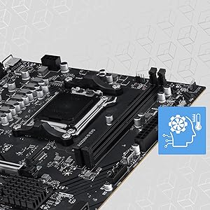 Text reads 'AMD RYZEN' and 'A520A'. Computer motherboard showing CPU socket area with blue-tinted overlay and AMD branding.