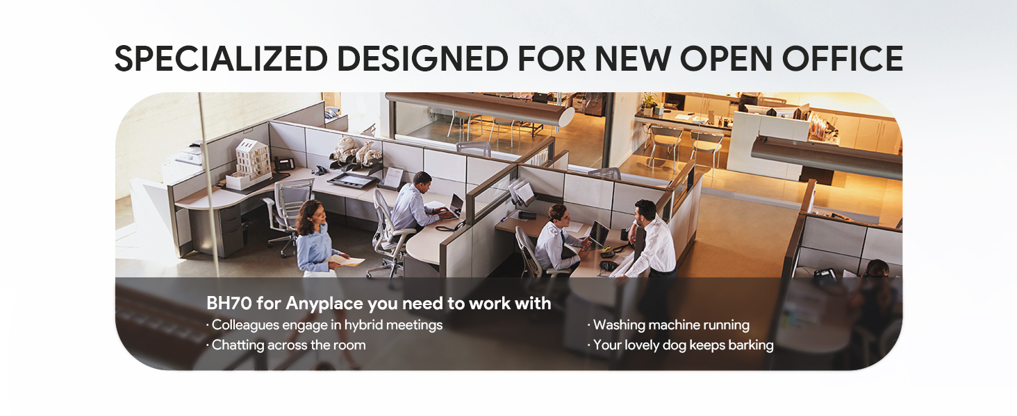 Open office layout with multiple workstations, designed for collaborative work. Features desks, chairs, and computer setups in a modern office environment.