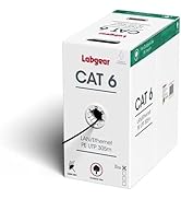 Labgear Cat 6 Ethernet Cable 305m, 100% Pure Copper, Interior Internet Cable, 23AWG Low Smoke LSZ...