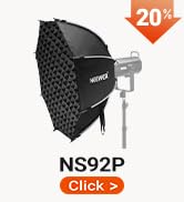 Text reads 'TS05 SPECIAL.' Portable ring light tripod stand in silver/gray with adjustable height, three legs, and adjustable head mount. Orange '20%' discount badge visible.