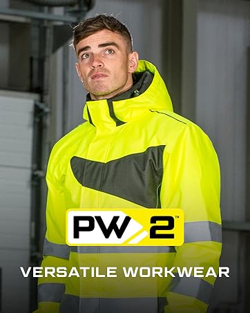 Red and black short-sleeved workout top with half-zip front and contrasting shoulder panels. WX2 logo and 'Essential Stretch Workwear' text visible.