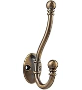 HASWARE 6 PCS Double Prong Robe Hook, Dual Coat Hooks Wall Mounted Hooks Robe Hooks Hangers Heavy...