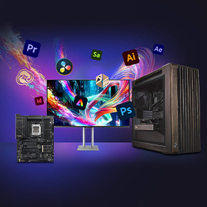 Text reads 'Image 5'. Series of dark gaming-themed images with neon blue lighting effects and floating app icons against black background.