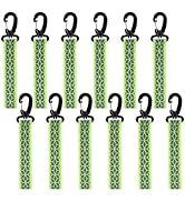 WEBEEDY 4 PCS 2 Styles Firefighter Glove Strap & Glove Clip with Green Reflective Trim Heavy Duty...