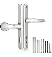 XFORT Smart Fingerprint Door Handle in Satin Chrome – Keyless Door Lock with 4 Unlocking Modes, B...