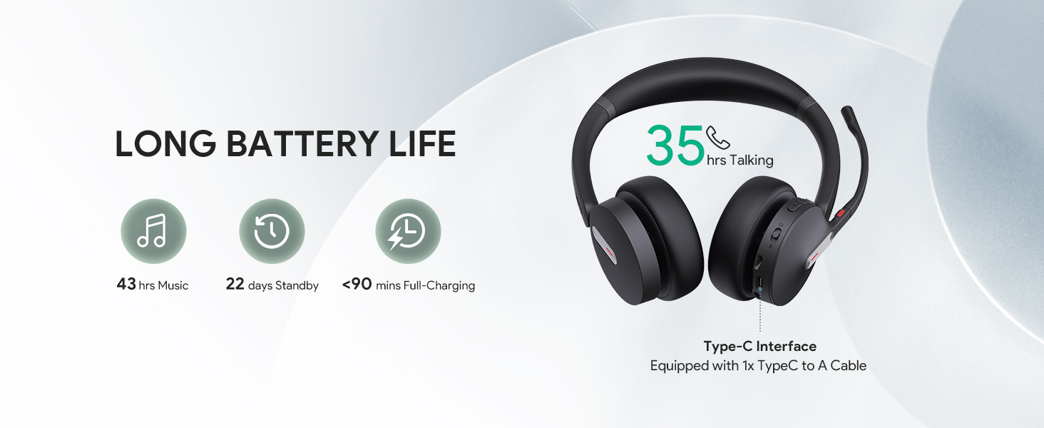 Gaming headset with black over-ear design and microphone, product specs highlighting 21% lighter weight feature.